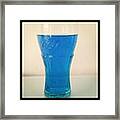 #blue #cocacola #coca #cola #coke #glas Framed Print