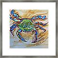 Blue Crab Blues Framed Print