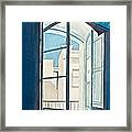 Blue Open Framed Print