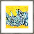 Blue Rhinoceros Framed Print