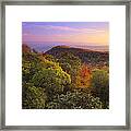 Blue Ridge Mountains With Deciduous Framed Print