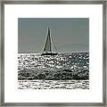 Blue Water Sailing Framed Print