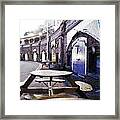 Blurry Pier Framed Print