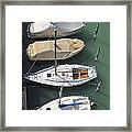 Boats And Water From Above Framed Print