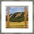 Boulder Colorado Flatirons Window Scenic View Framed Print