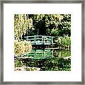 Bridge And Lily Pond At Giverny Framed Print