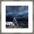 Buckingham Fountain Storm Framed Print