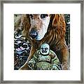 Buddha And The Old Boy Framed Print