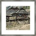 Burmese Village House 2 Framed Print