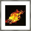 Burning Basket #fire #campfire #basket Framed Print