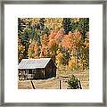 Cabin In Autumn Framed Print