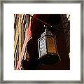 Cafe Window Tassels And Lantern Framed Print