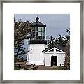 Cape Meares Lighthouse In Oregon Framed Print