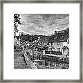 Castle Combe England Monochrome Framed Print