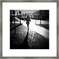 Catch Me If You Can. #woman #running Framed Print