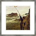 Caught By The Tide Framed Print