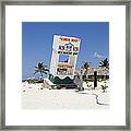 Chen Rio Beach Bar Cozumel Mexico Framed Print