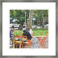 Chess Players In Clark Park Framed Print
