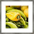 Chili And Lemon Framed Print