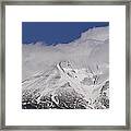 Chill Winds Across Shasta's Peak Framed Print