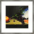 China Bowl And Fruits Framed Print