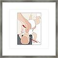 Choking First Aid, Artwork Framed Print