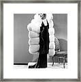 Claudette Colbert, In Travis Banton Framed Print