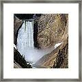Close Up Of Lower Falls Framed Print