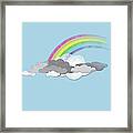 Clouds And A Rainbow Framed Print