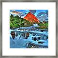 Clouds And Waterfalls Framed Print