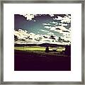 #clouds #cloud #sky #blue #farm #tree Framed Print