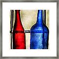 Collector - Bottles - Two Empty Wine Bottles Framed Print