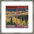 Colorado Red Rustic Picture Window Frame Photo Art Framed Print