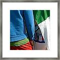 Colors Of Italy - Green White And Red Framed Print
