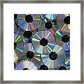Compact Discs With Light Interference Patterns Framed Print by Damien  Lovegrove - Fine Art America