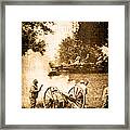 Confederate Soldiers At The Canon Framed Print