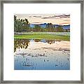 Country Sunset Reflections Framed Print