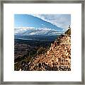 Crater Lake Mountains Framed Print
