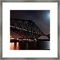Crossing The Firth Under A Full Moon Framed Print