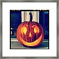 Danielle & Anthony's Carved Pumpkin In Framed Print