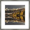 Dawn Reflection Of Lake Matheson Framed Print
