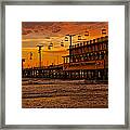 Daytona Beach Pier At Sunset Framed Print