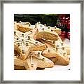 Decorated Christmas Cookies In Festive Setting Framed Print