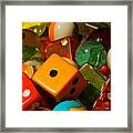 Dice And Marbles Framed Print