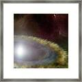 Digital Illustration Of A Supernova Framed Print