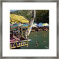 Dim River Turkey - Bathing And Having Fun Framed Print