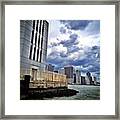 Dock View Of Nyc Framed Print