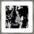 Dog Abstract Black And White Framed Print