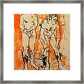 Double Male Nude Framed Print