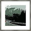 Downhill In The Rain Framed Print